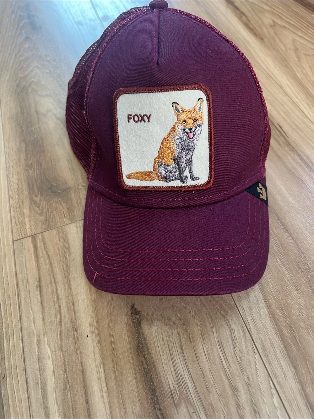 Goorin Bros Maroon Fox Patch Trucker Hat